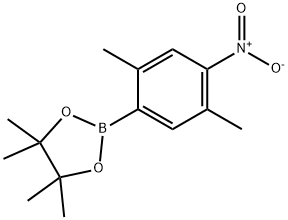 2-(2,5-二甲基-4-硝基苯基)-4,4,5,5-四甲基-1,3,2-二氧硼烷 结构式