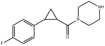 (2-(4-氟苯基)环丙基)(哌嗪-1-基)甲酮 结构式