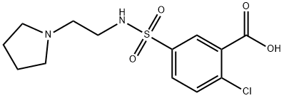 2-氯-5-{[2-(吡咯烷-1-基)乙基]氨磺酰基}苯甲酸 结构式