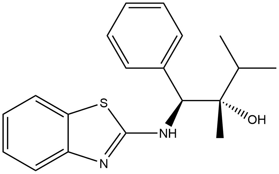 Benzenepropanol, γ-(2-benzothiazolylamino)-β-(1-methylethyl)-, (βS,γS)- 结构式