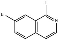 7-溴-1-碘异喹啉 结构式