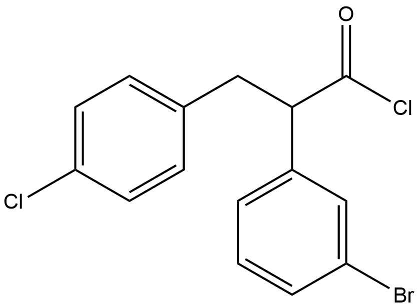 Benzenepropanoyl chloride, α-(3-bromophenyl)-4-chloro- 结构式