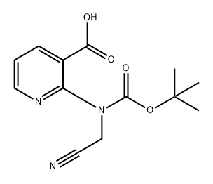 3-Pyridinecarboxylic acid, 2-[(cyanomethyl)[(1,1-dimethylethoxy)carbonyl]amino]- 结构式