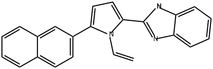 2-(5-(Naphthalen-2-yl)-1-vinyl-1H-pyrrol-2-yl)-1H-benzo[d]imidazole 结构式