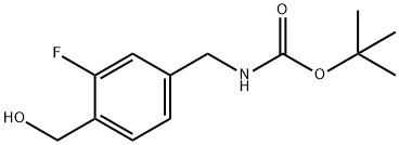 Carbamic acid, N-[[3-fluoro-4-(hydroxymethyl)phenyl]methyl]-, 1,1-dimethylethyl ester 结构式