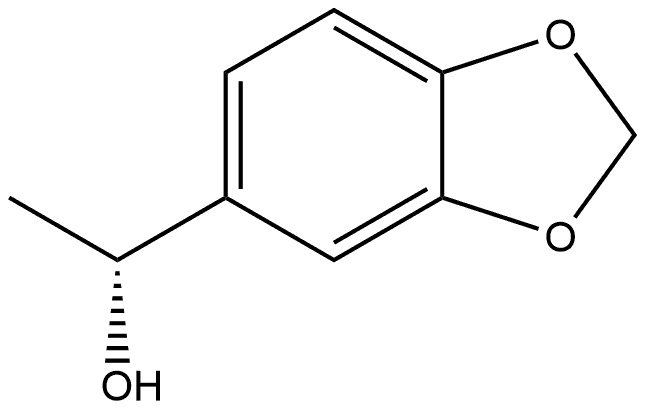 (1R)-1-(1,3-二噁茚满-5-基)乙-1-醇 结构式