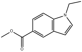 1H-Indole-5-carboxylic acid, 1-ethyl-, methyl ester 结构式