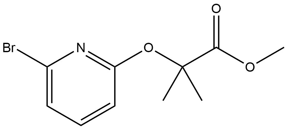 Methyl 2-[(6-bromo-2-pyridinyl)oxy]-2-methylpropanoate 结构式
