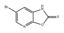 6-溴噁唑并[5,4-B]吡啶-2(1H)-硫酮 结构式