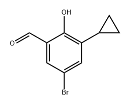 5-溴-3-环丙基-2-羟基苯甲醛 结构式