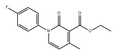 3-Pyridinecarboxylic acid, 1-(4-fluorophenyl)-1,2-dihydro-4-methyl-2-oxo-, ethyl ester 结构式