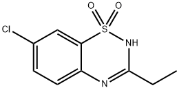 2H-1,2,4-Benzothiadiazine, 7-chloro-3-ethyl-, 1,1-dioxide 结构式