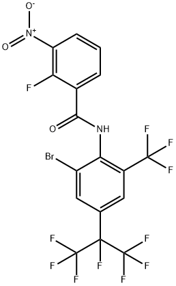 N-(2-溴-4-(全氟丙-2-基)-6-(三氟甲基)苯基)-2-氟-3-硝基苯甲酰胺 结构式