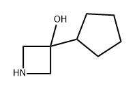 3-Azetidinol, 3-cyclopentyl- 结构式