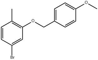 4-Bromo-2-((4-methoxybenzyl)oxy)-1-methylbenzene 结构式