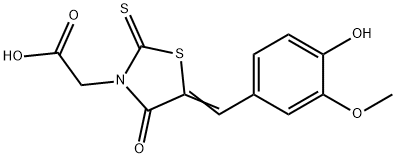 5-[(4-Hydroxy-3-methoxyphenyl)methylene]-4-oxo-2-thioxo-3-thiazolidineaceticacid