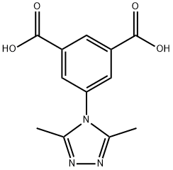 5-(3,5-二甲基-1,2,4-三唑-4-基)间苯二甲酸 结构式