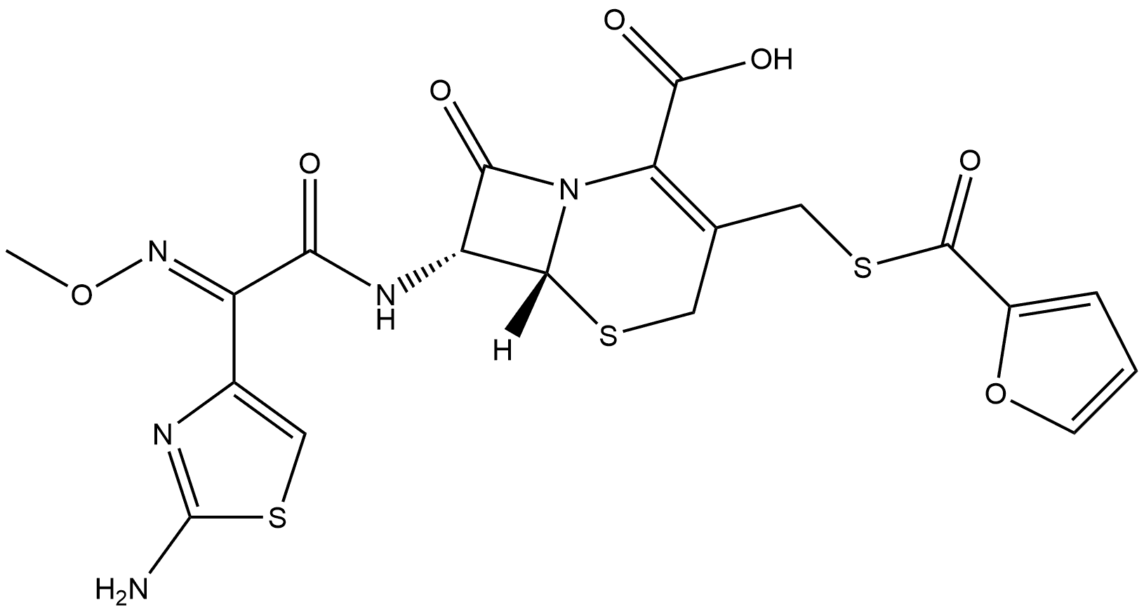 （E）-头孢噻呋 结构式