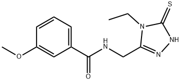 N-[(4-Ethyl-5-sulfanyl-4H-1,2,4-triazol-3-yl)methyl]-3-methoxybenzamide 结构式