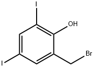 Phenol, 2-(bromomethyl)-4,6-diiodo- 结构式