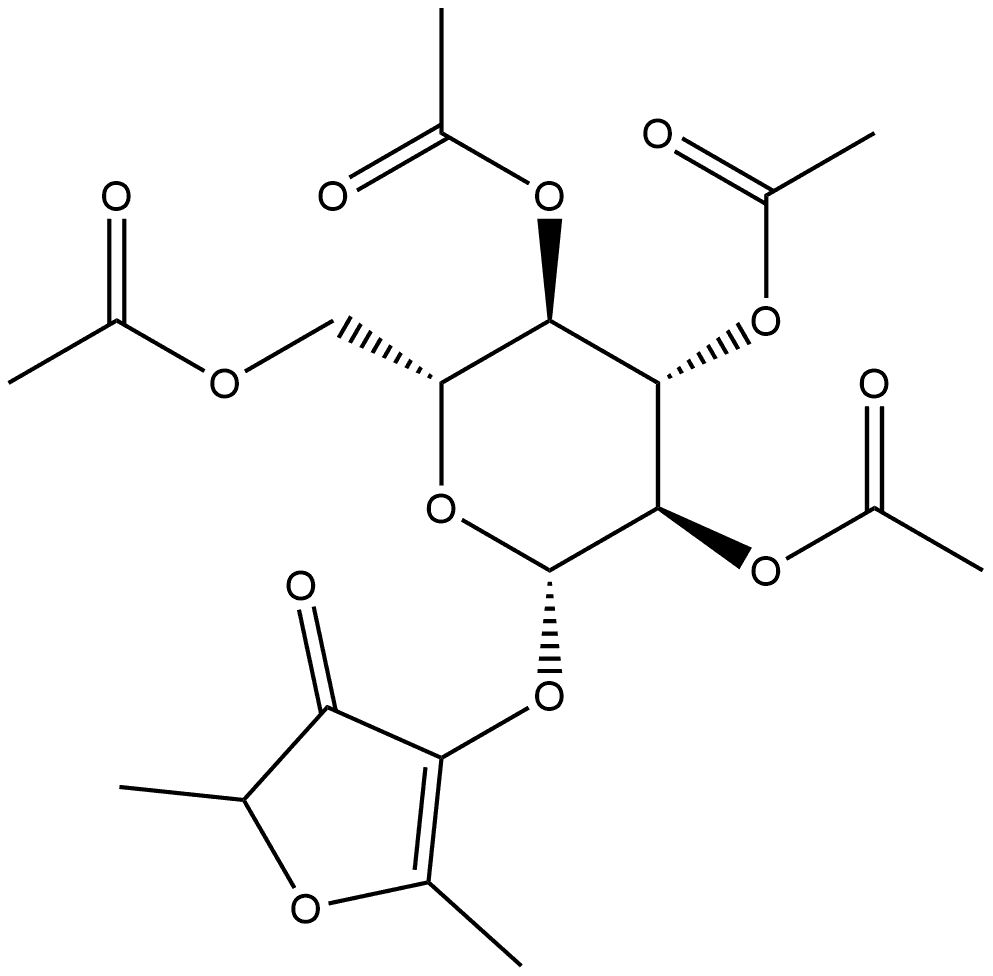 Furaneol β-D-glucopyranoside Tetraacetate 结构式