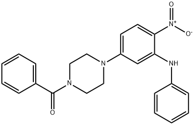 [4-[4-Nitro-3-(phenylamino)phenyl]-1-piperazinyl]phenylmethanone 结构式