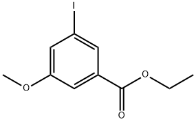 3-碘-5-甲氧基苯甲酸乙酯 结构式