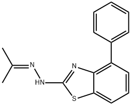 4-Phenyl-2-[2-(propan-2-ylidene)hydrazinyl]-1,3-benzothiazole 结构式