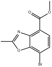 7-溴-2-甲基苯并[D]唑-4-羧酸甲酯 结构式