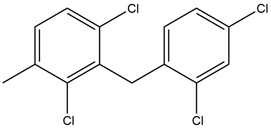 1,3-Dichloro-2-[(2,4-dichlorophenyl)methyl]-4-methylbenzene 结构式