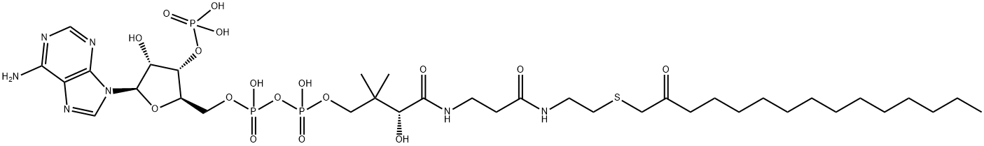 S-(2-oxopentadecyl)-coenzyme A 结构式