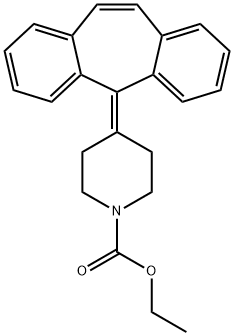 1-Piperidinecarboxylic acid, 4-(5H-dibenzo[a,d]cyclohepten-5-ylidene)-, ethyl ester 结构式