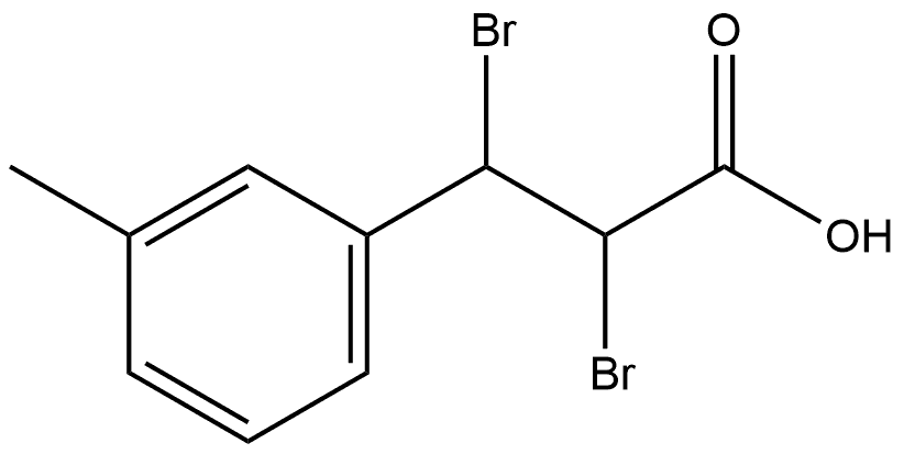 Benzenepropanoic acid, α,β-dibromo-3-methyl- 结构式