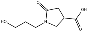 3-Pyrrolidinecarboxylic acid, 1-(3-hydroxypropyl)-5-oxo- 结构式