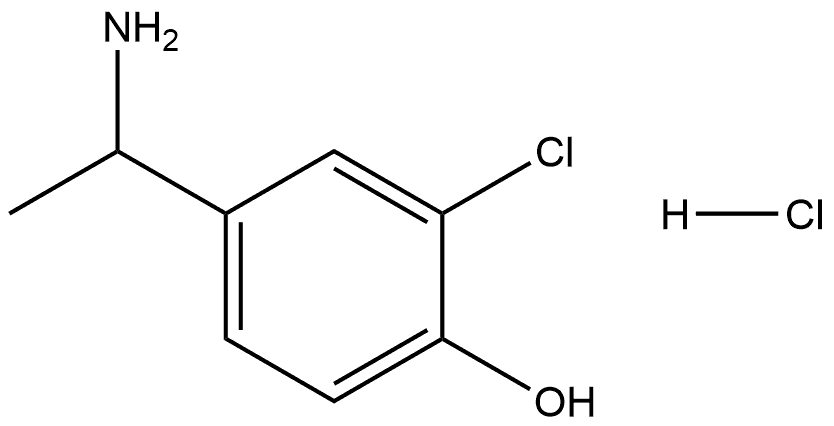 4-(1-aminoethyl)-2-chlorophenol hydrochloride 结构式