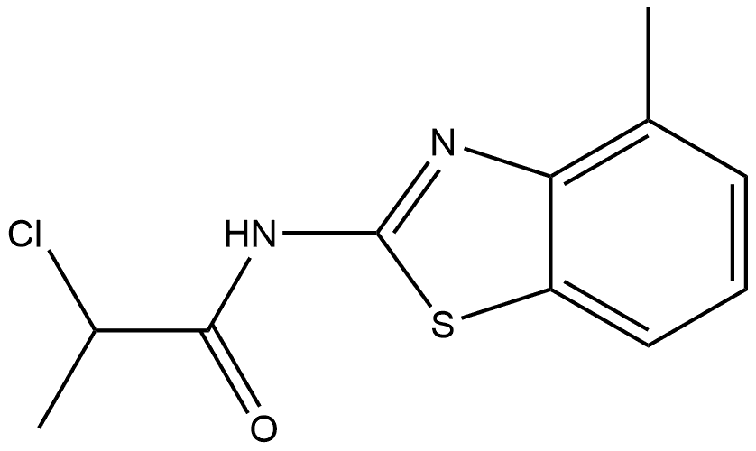 2-Chloro-N-(4-methyl-2-benzothiazolyl)propanamide 结构式