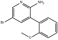 2-Pyridinamine, 5-bromo-3-(2-methoxyphenyl)- 结构式