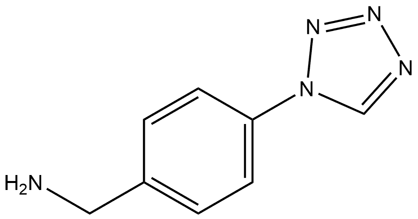 4-(1H-四唑-1-基)苄胺 结构式