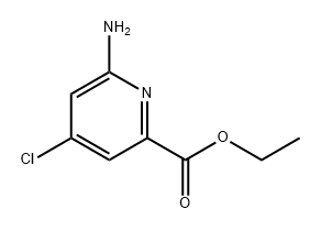 6-氨基-4-氯吡啶甲酸乙酯 结构式