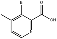 2-Pyridinecarboxylic acid, 3-bromo-4-methyl- 结构式