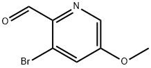 3-溴-5-甲氧基-2-吡啶甲醛 结构式