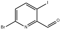 2-吡啶甲醛,6-溴-3-碘 结构式