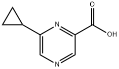 6-环丙基吡嗪-2-甲酸 结构式