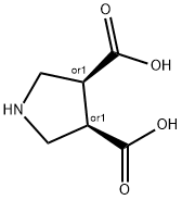 REL-(3R,4S)-吡咯烷-3,4-二羧酸 结构式