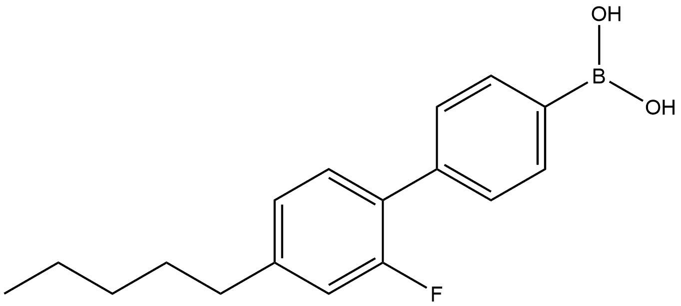 Boronic acid, (2'-fluoro-4'-pentyl[1,1'-biphenyl]-4-yl)- 结构式