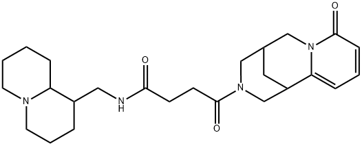 N-((octahydro-1H-quinolizin-1-yl)methyl)-4-oxo-4-(8-oxo-5,6-dihydro-1H-1,5-methanopyrido[1,2-a][1,5]diazocin-3(2H,4H,8H)-yl)butanamide 结构式