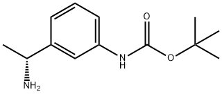 Carbamic acid, N-[3-[(1R)-1-aminoethyl]phenyl]-, 1,1-dimethylethyl ester 结构式