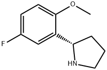 (S)-2-(5-fluoro-2-methoxyphenyl)pyrrolidine 结构式