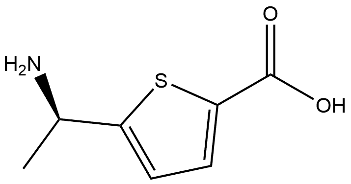 (R)-5-(1-氨基乙基)噻吩-2-羧酸 结构式