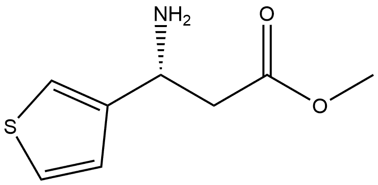 (R)-3-氨基-3-(噻吩-3-基)丙酸甲酯 结构式